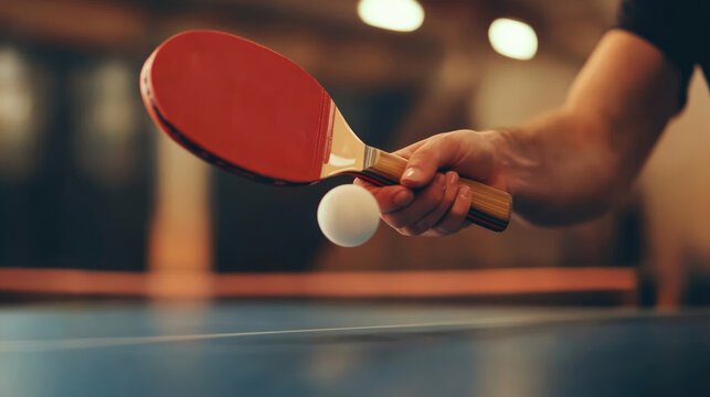 Someone Holding A Ping Pong Paddle